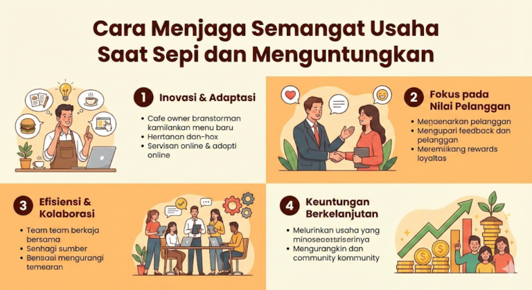 5 Cara Menjaga Semangat Usaha Saat Sepi dan Menguntungkan